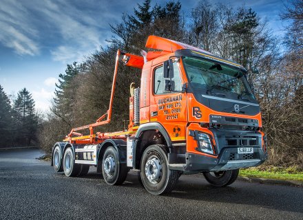 Buchanan Skip Hire on a Roll with the New Volvo FMX 8x4 Hooklift