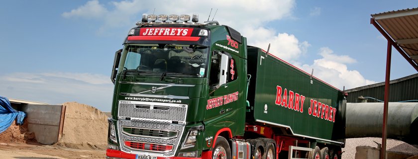 A recently-delivered Volvo FH16-750 6x2 Lite pusher axle tractor unit marks ten years ownership by the family’s third generation and a change of operating name for Chipping Campden-based, Jeffreys Transport.