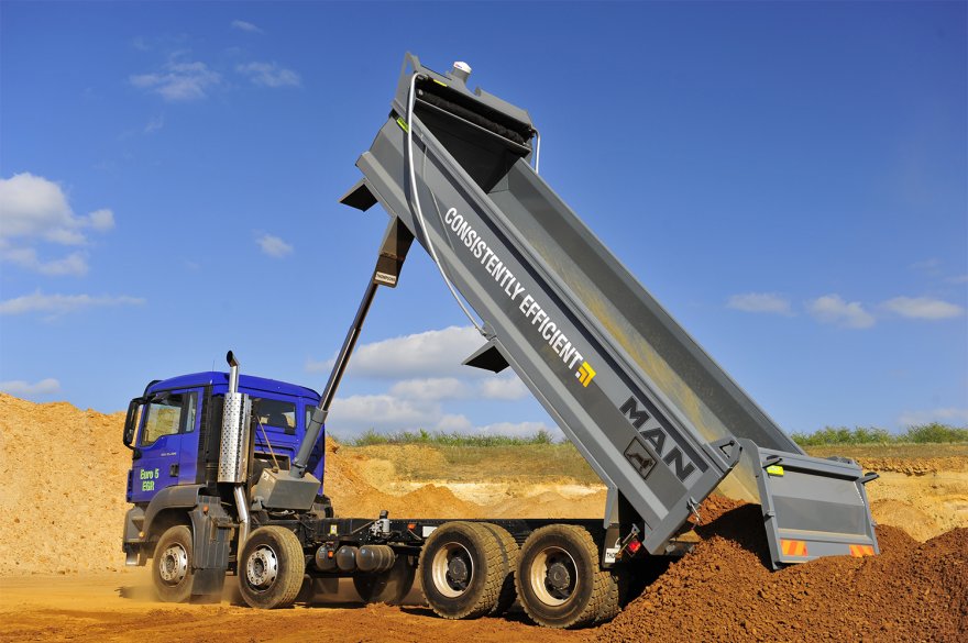Fouryear warranty on MAN tipper trucks includes Edbro hydraulics as