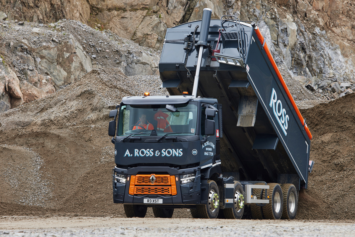 New Renault Trucks with Aliweld Tipper Bodies for A Ross & Sons