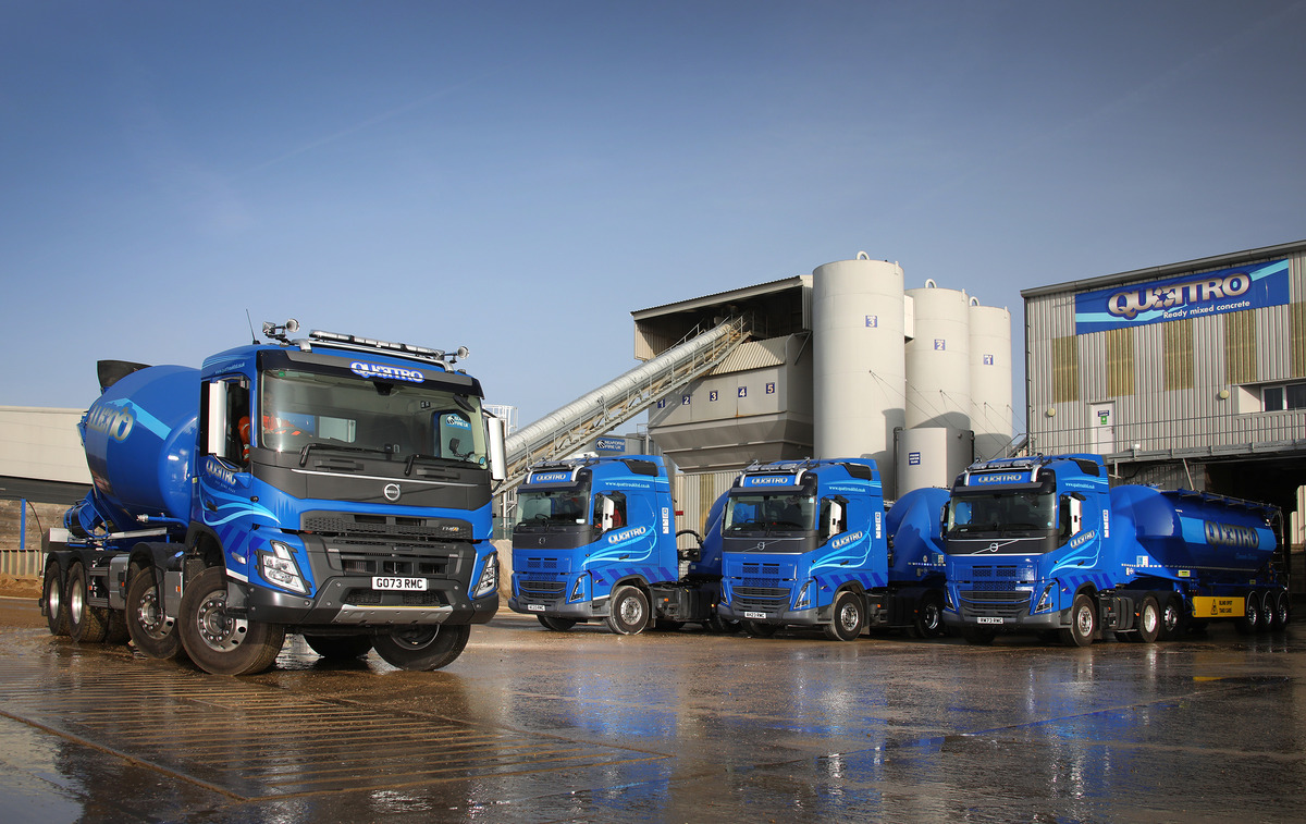 Quattro Take Delivery of Eight New Volvo Trucks