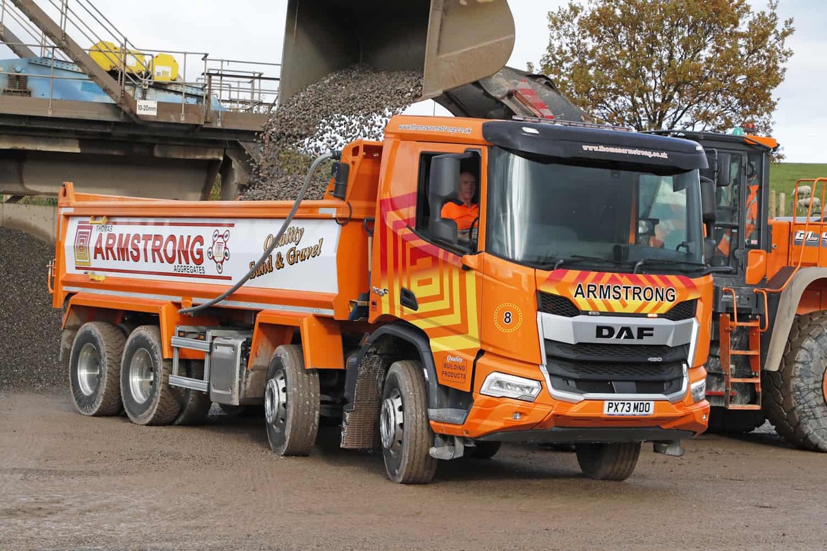 First Thompsons DAF XDC Tipper Joins Thomas Armstrong Group