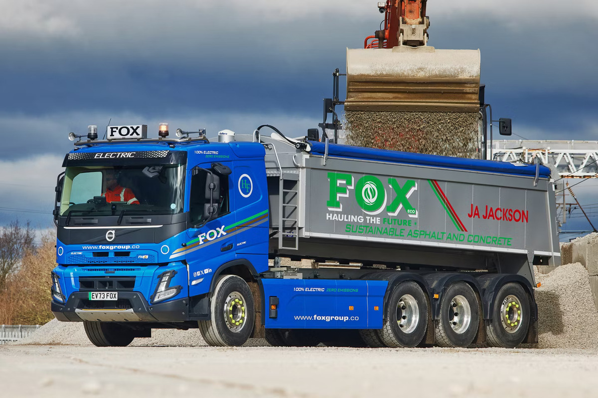Fox Group Electric Trucks to Support New Low Carbon Asphalt Plant